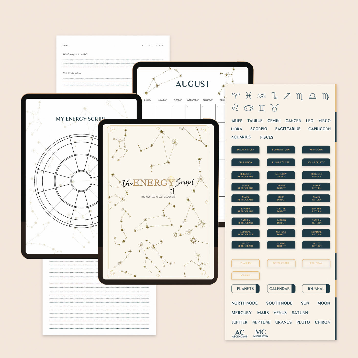 Digital Astrology Journal and Calendar