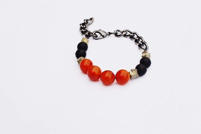 LaMens Men's Sacral Chakra Bracelet-LaMens.Co