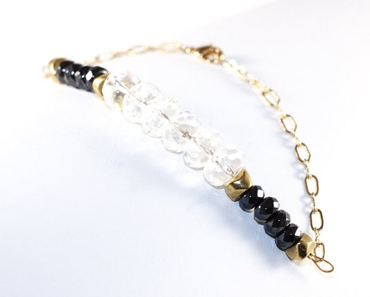 LaMens (Crystal Quartz) Crown Chakra Bracelet-LaMens.Co
